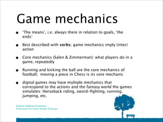 Introduction to the Theory of Game Elements | PDF
