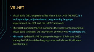 INTRODUCTION-TO-VB (1).pptx introduction | PPTX