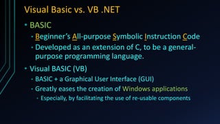 python vs vb basic differences - youtube Images High... INTRODUCTION-TO-VB (2)-PROJECT POWERPOINT.pptx