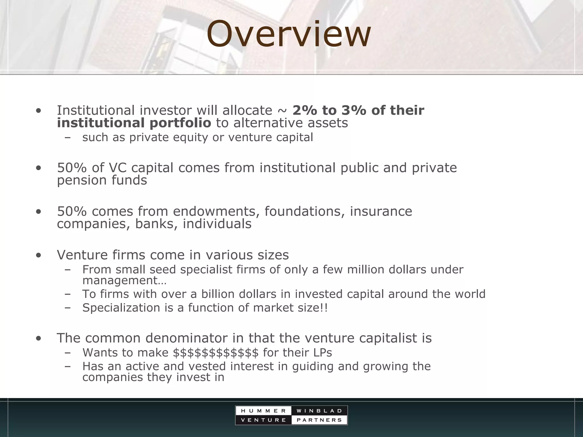 Introduction to Venture Capital | PPT