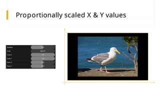 Proportionally scaled X & Y values
 