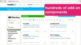 hundreds of add-on
components

 