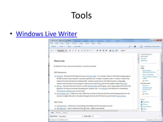 ToolsWindows Live Writerwww.craigbailey.net | www.xensystems.net 