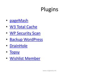 PluginspageMashW3 Total CacheWP Security ScanBackup WordPressDrainHoleTopsyWishlist Memberwww.craigbailey.net