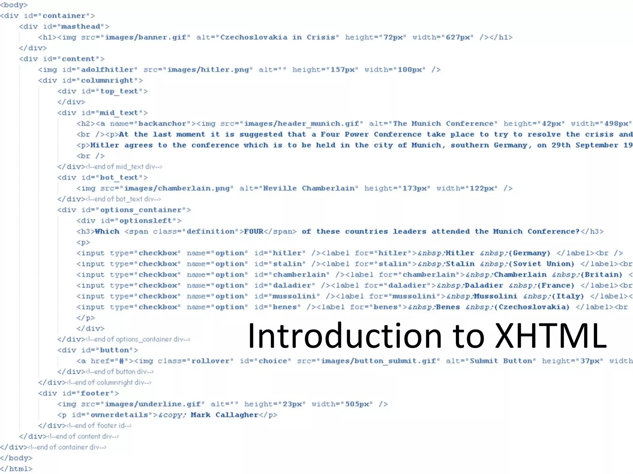 Introduction To Xhtml | PPT