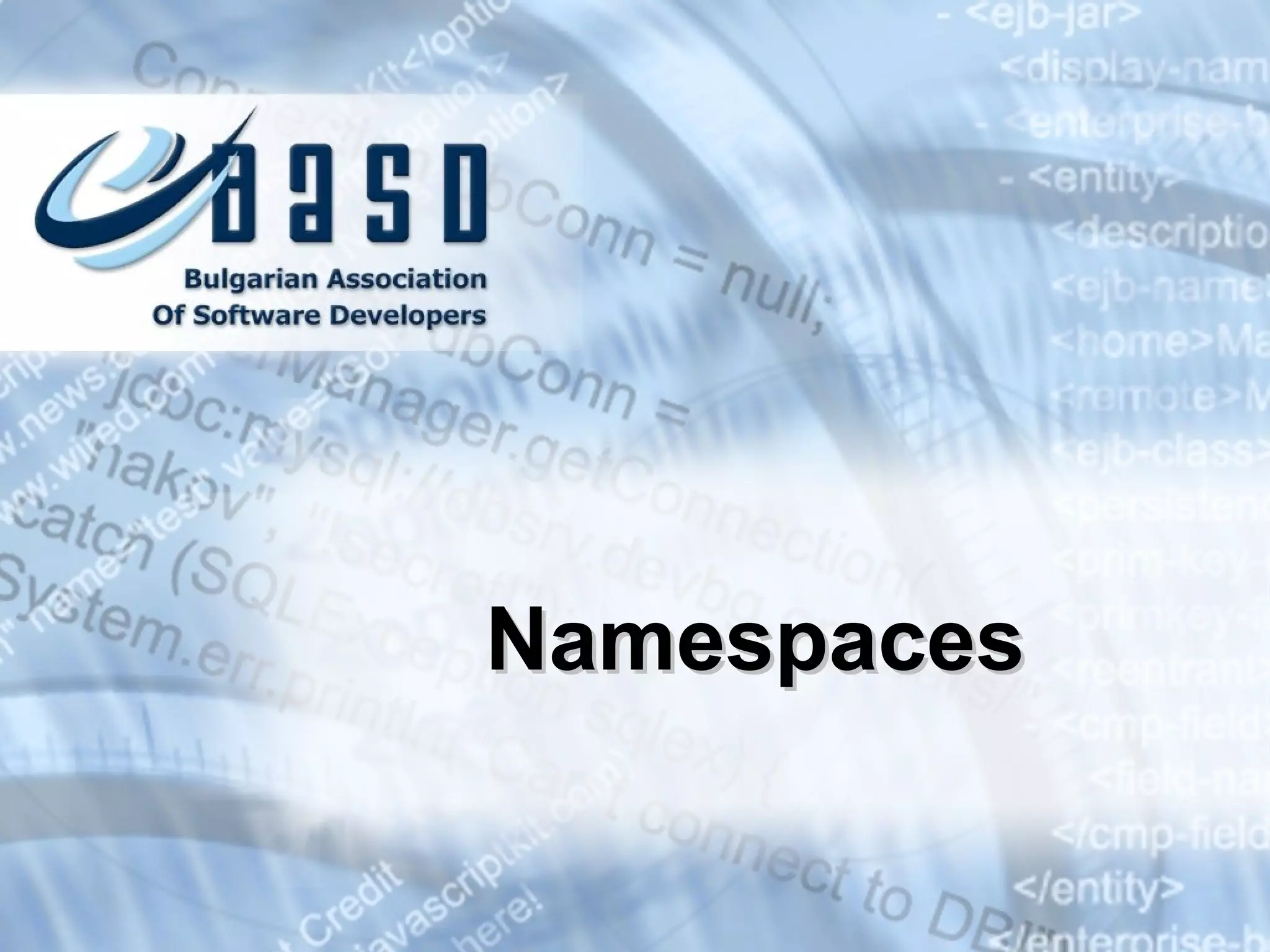 Namespaces 