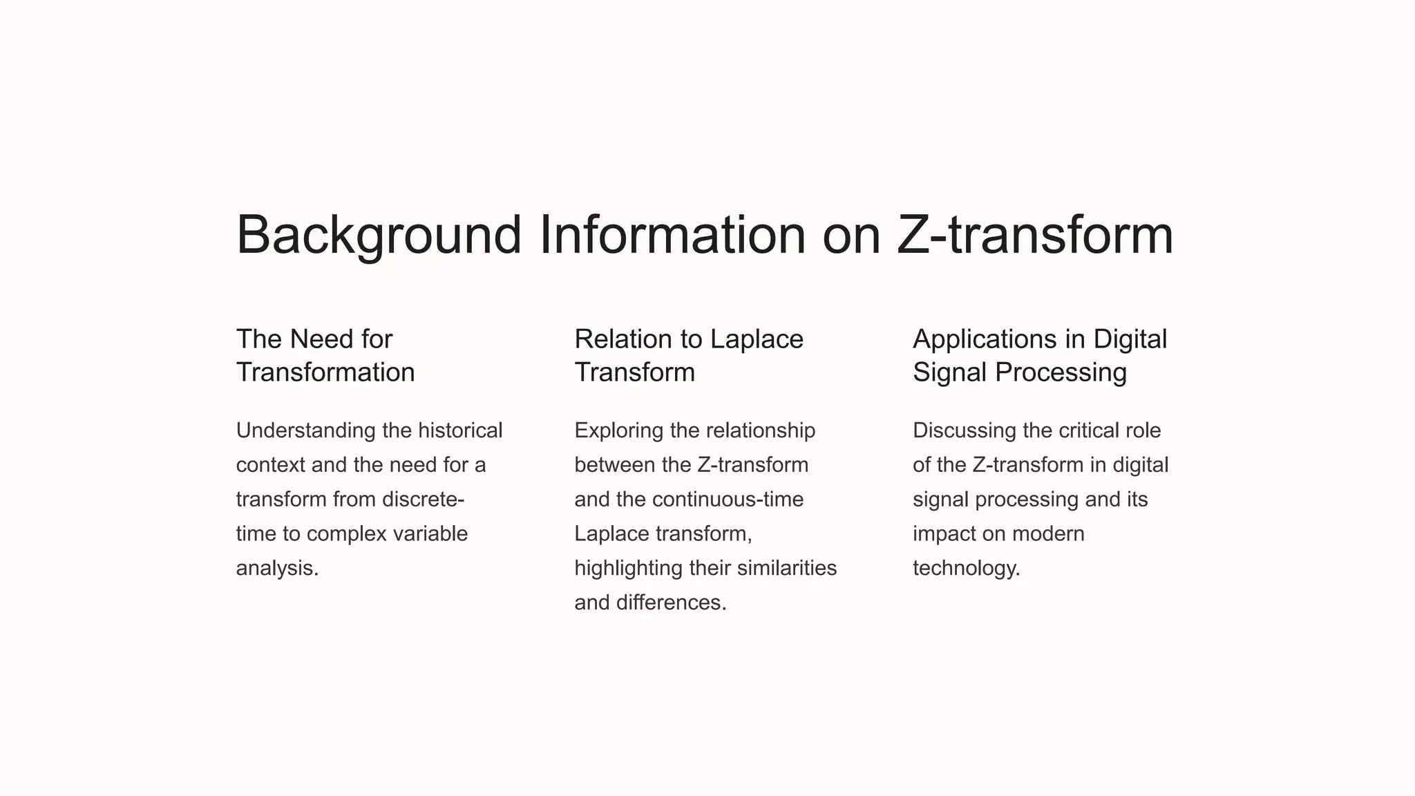 Introduction to Z-transform, Methodology and application | PPTX
