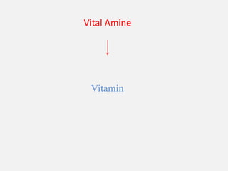 Vital Amine
Vitamin
 