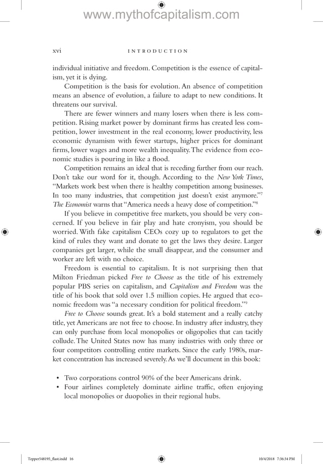 The Myth Of Capitalism Book Introduction Pdf