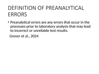 Preventing Preanalytical Errors in Laboratory Testing for Accurate ...