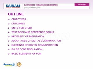 introduction to digital communication and its fundamentals | PPTX