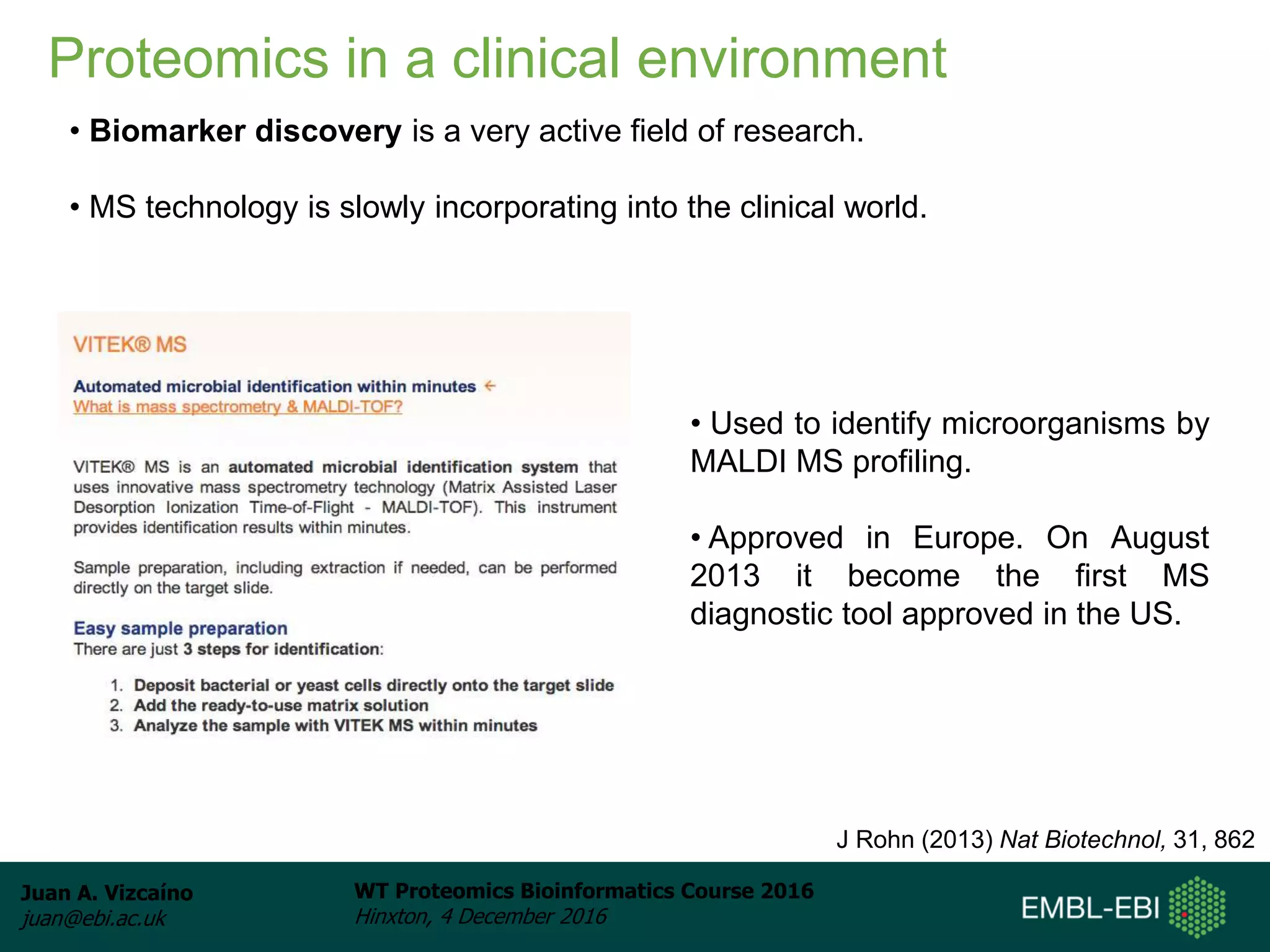 Introduction to the Proteomics Bioinformatics Course 2016 | PPTX ...