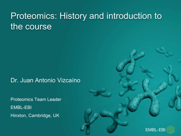 Introduction to the Proteomics Bioinformatics Course 2016