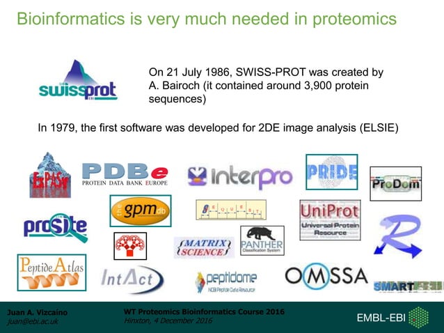 Introduction to the Proteomics Bioinformatics Course 2016