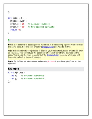 OOP and C++Classes | DOCX