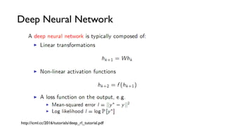 Deep Neural Network
http://icml.cc/2016/tutorials/deep_rl_tutorial.pdf
 