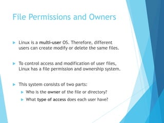 Linux Owner Office Introduction 2 linux | PPTX