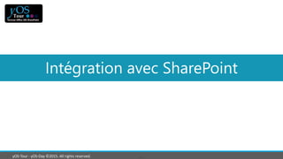 yOS-Tour - yOS-Day ©2015. All rights reserved.
Intégration avec SharePoint
 