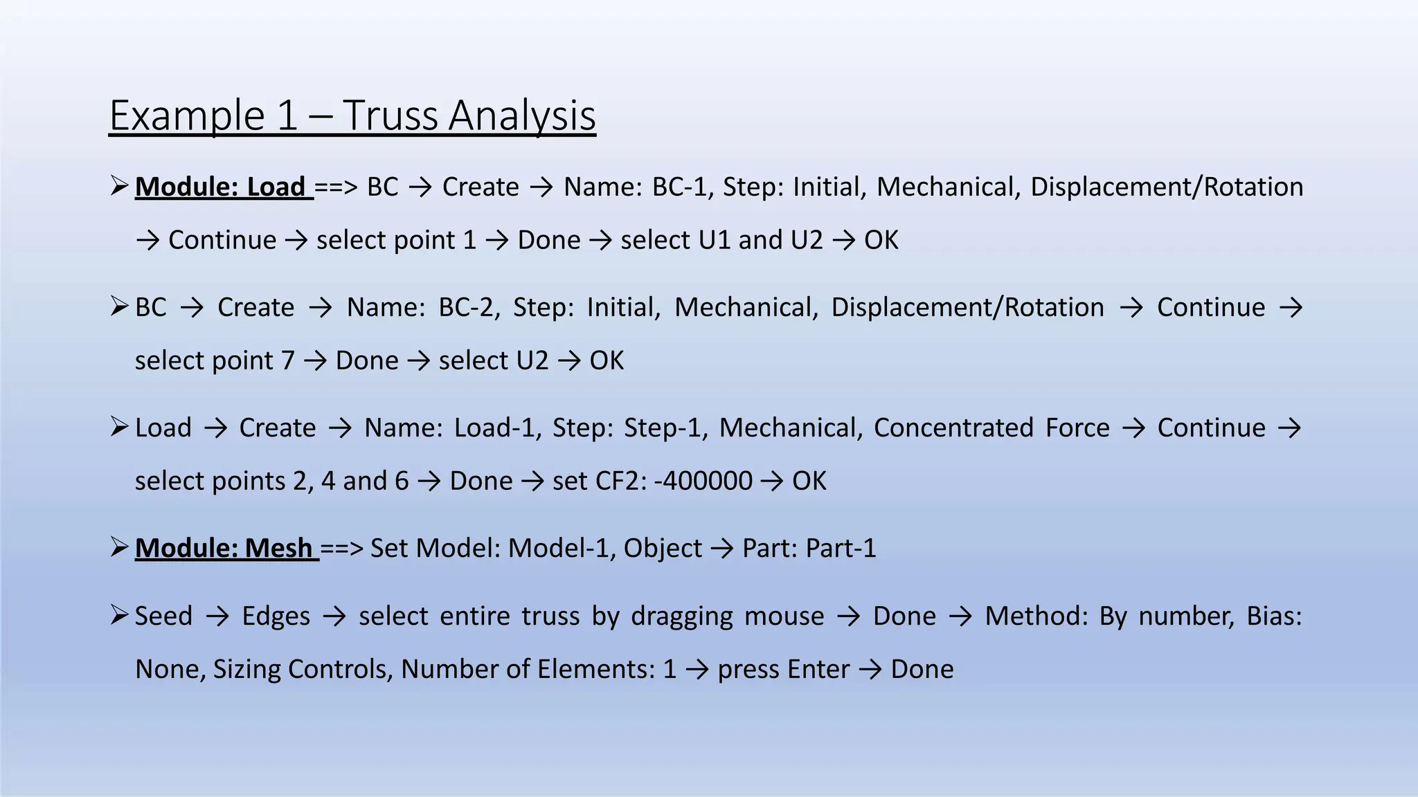 Truss Analysis Module introduction to abaqus and analysis of plane truss | PPTX