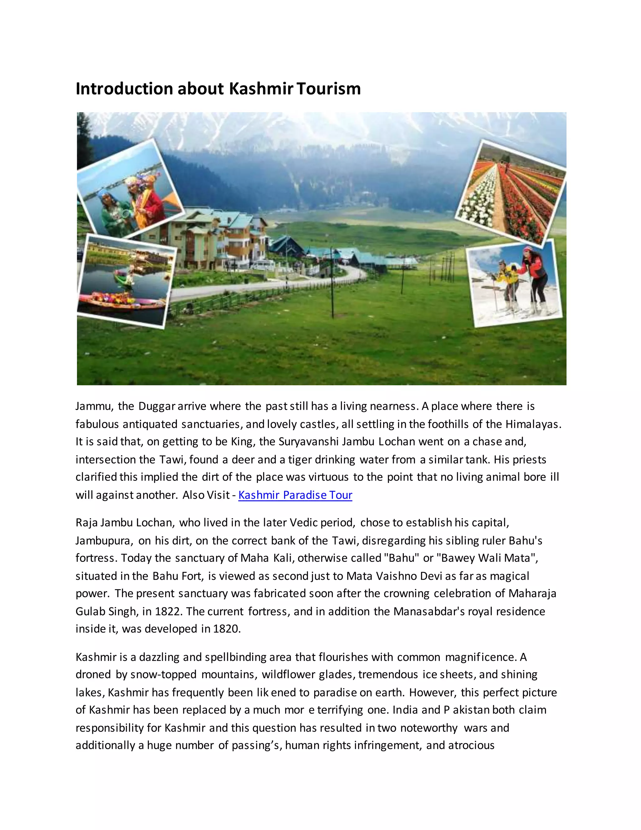 INTRODUCTION TO KASHMIR visual data 2