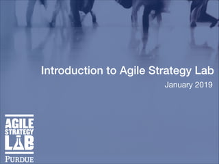 Introduction to Agile Strategy Lab
January 2019
 