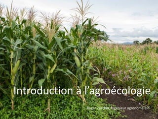 Introduction à l’agroécologie
Roger Zürcher, Ingénieur agronome EPF
 