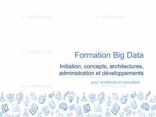 Formation Big Data
Initiation, concepts, architectures,
administration et développements
pour architecte et consultant
 