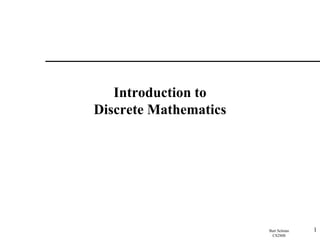 Introduction and Applications of Discrete Mathematics | PPT