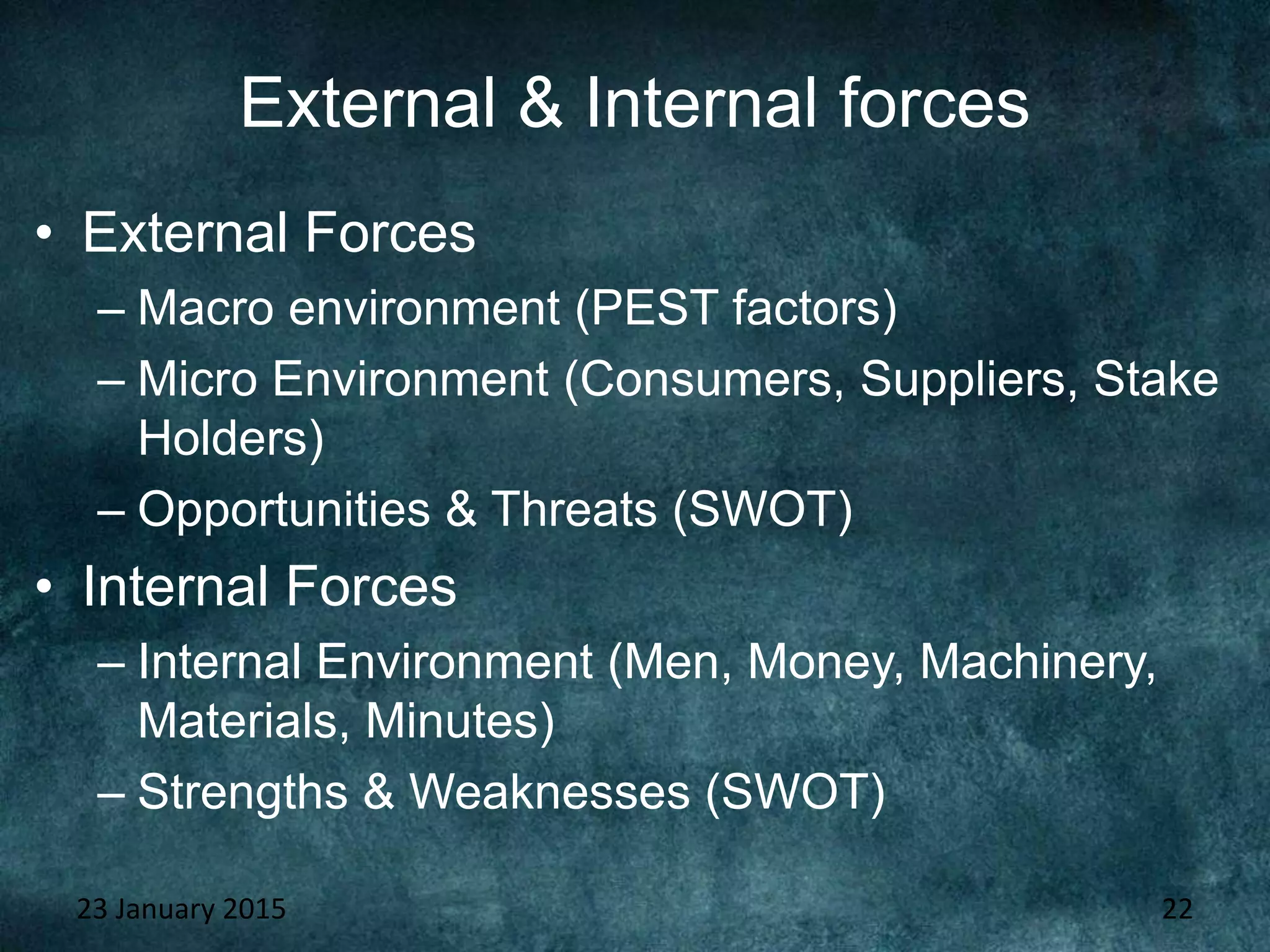 Introduction and concepts of change, nature, forces and types of change ...