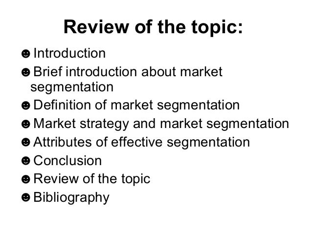 market segmentation definition