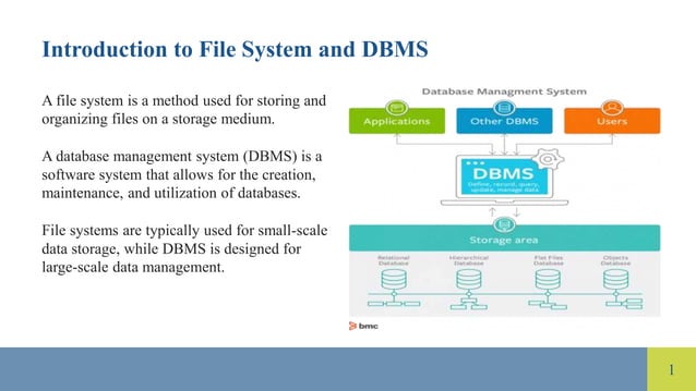 Introduction And Differences Between File System And Dbms.pptx