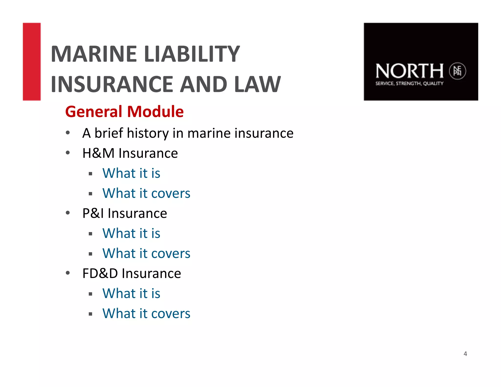 Marie Liability Insurance Marine Insurance Lecture | PDF