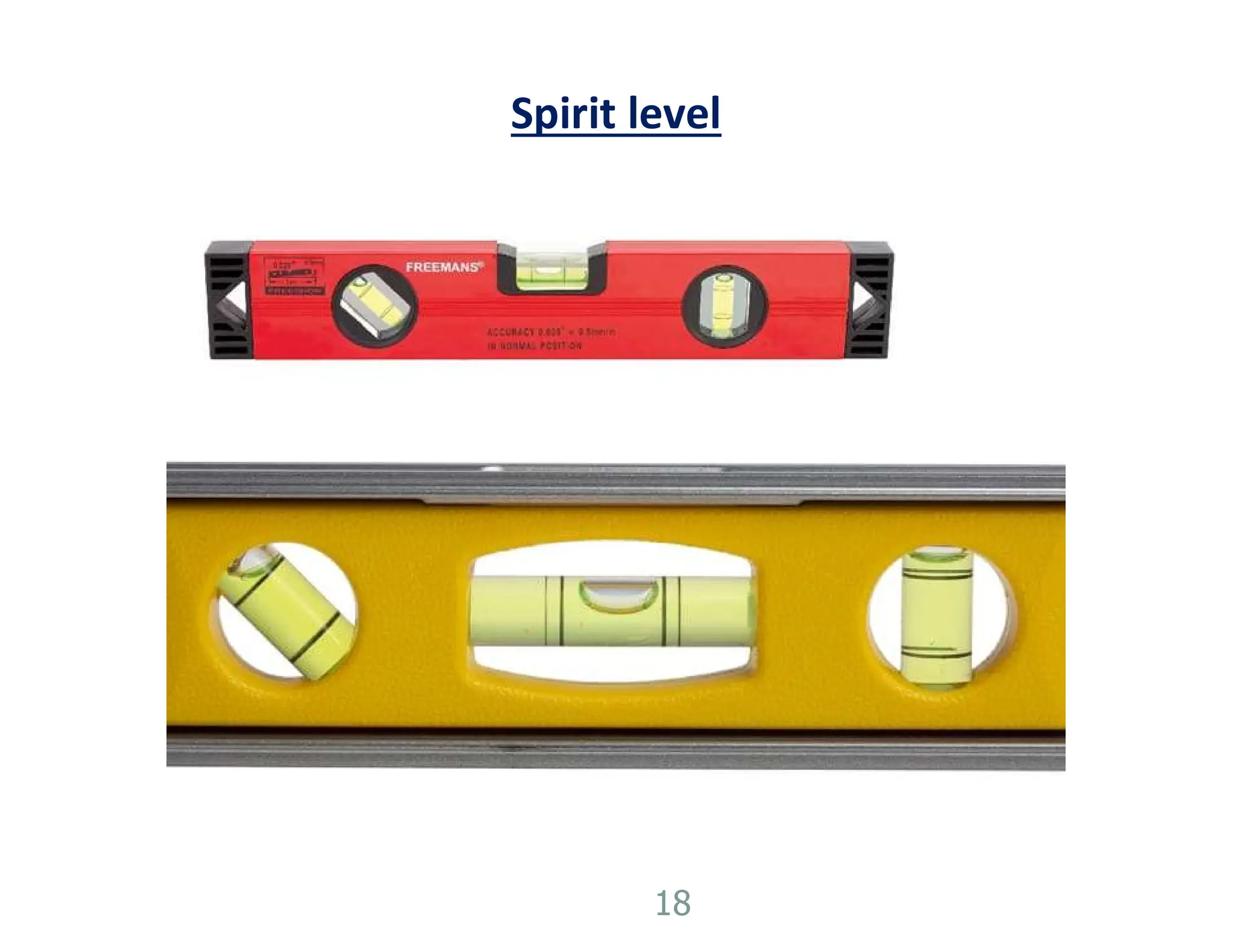 Spirit level
18
 