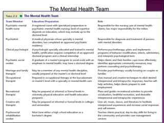 The Mental Health Team
 