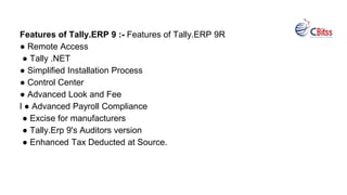 Tally Process Introduction and history of tally accounting software | PPTX