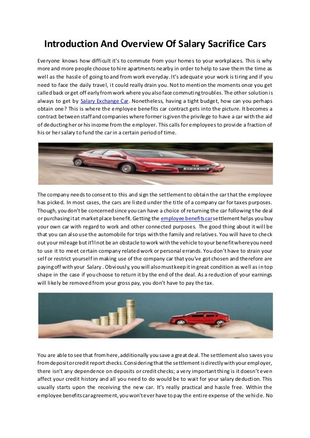 Introduction and overview of salary sacrifice cars