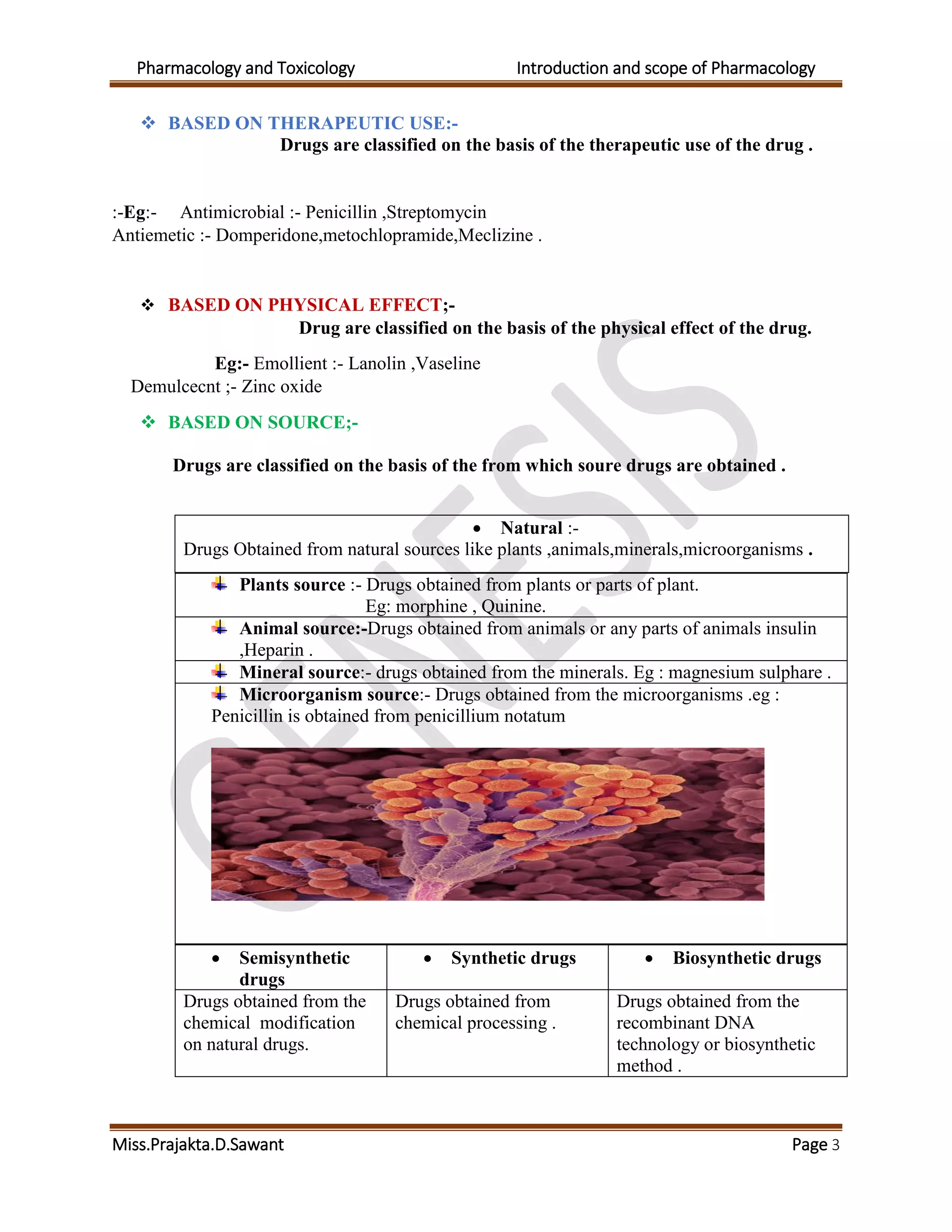 Introduction And Scope Of Pharmacology Pdf