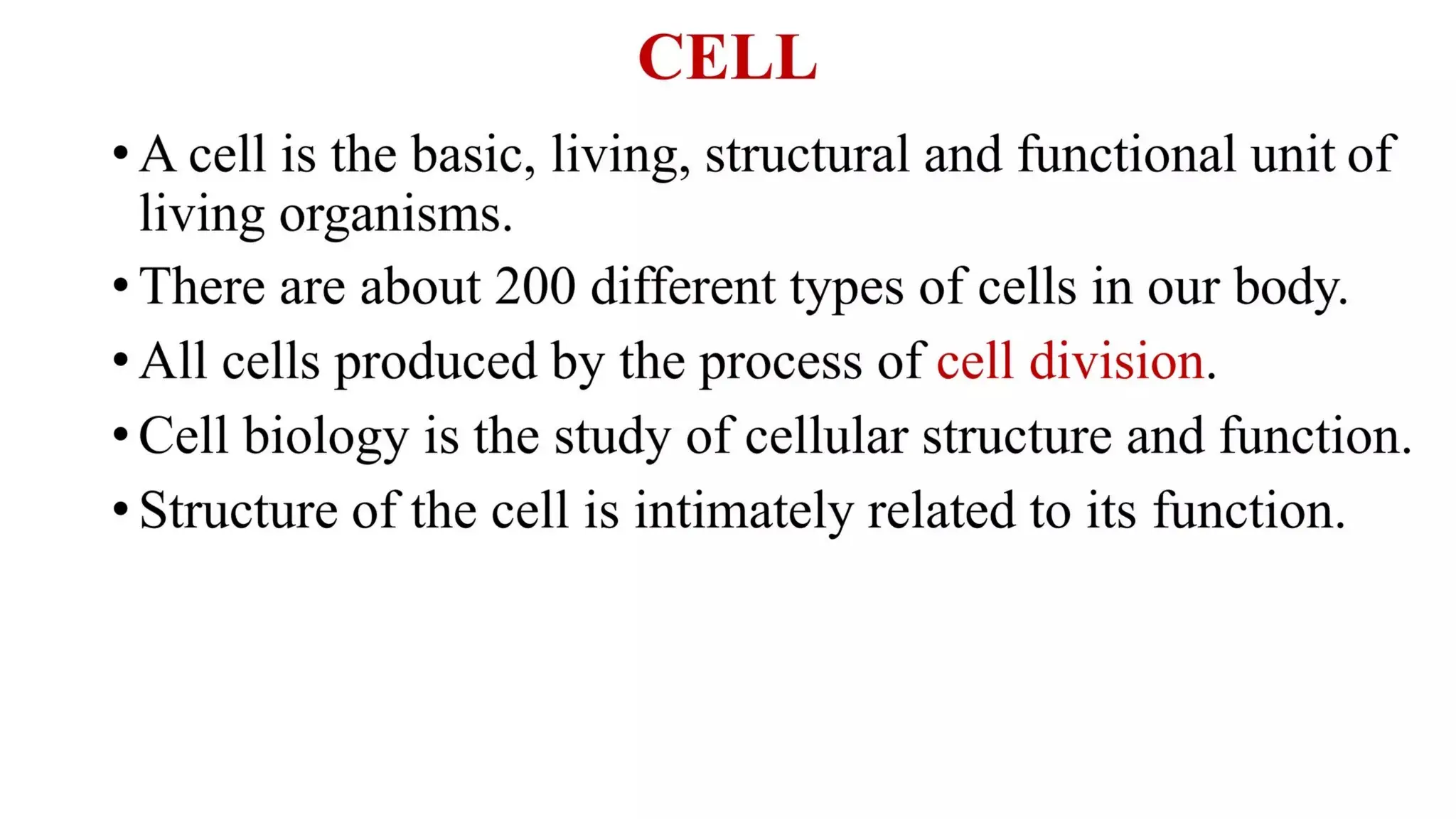 introductioon to pathology and the cell.
