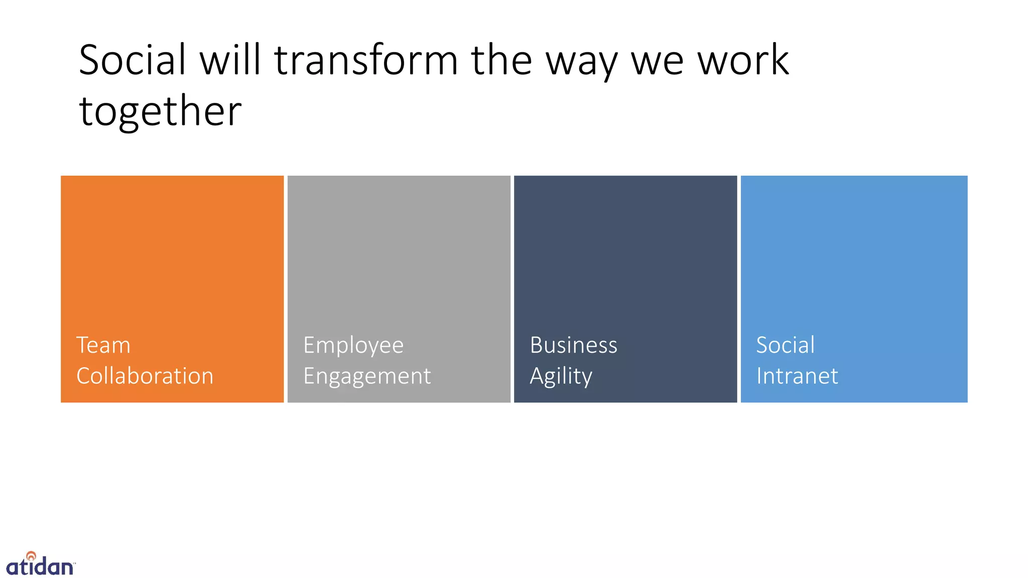 Social will transform the way we work
together
 