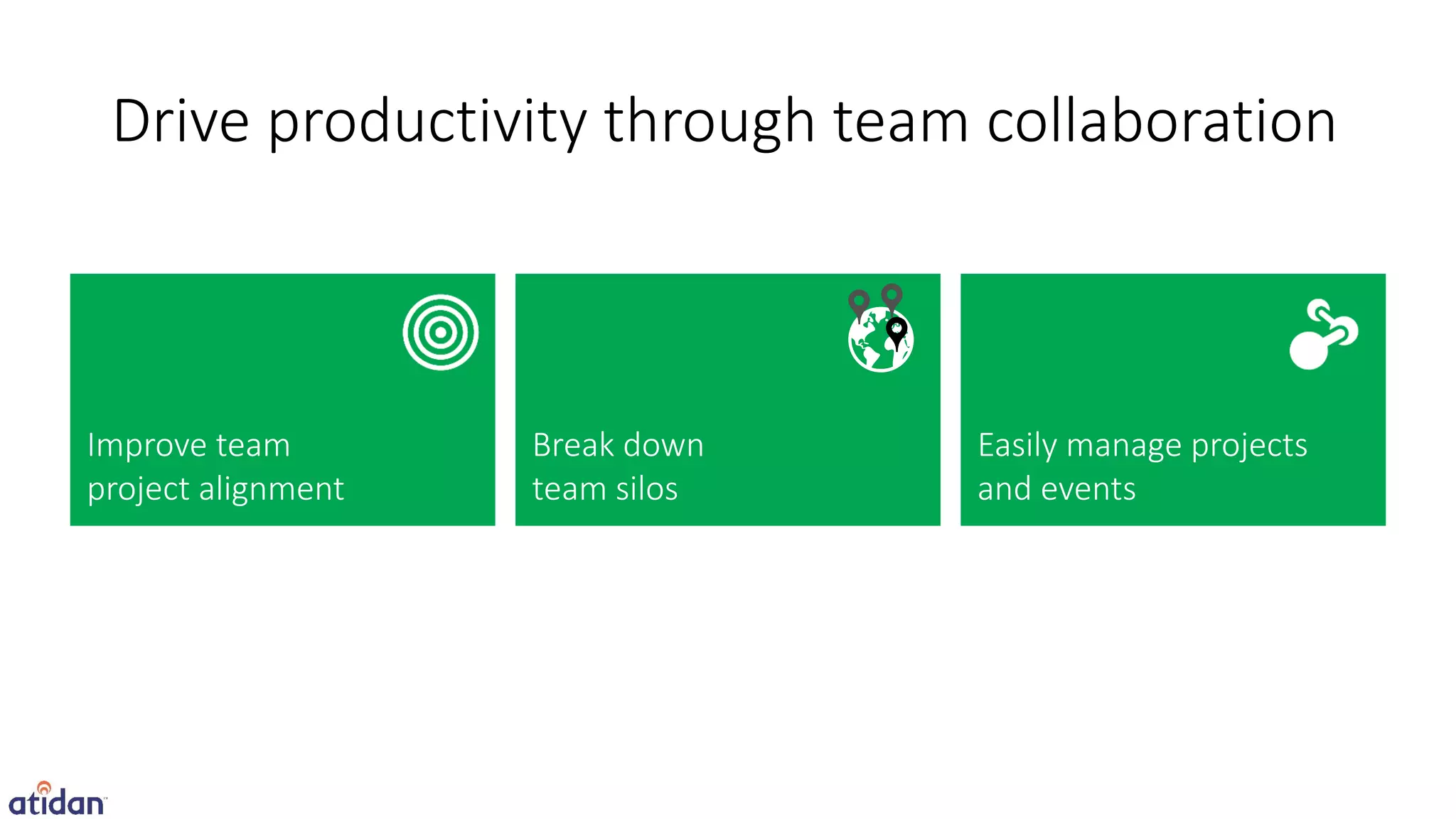 Drive productivity through team collaboration
 