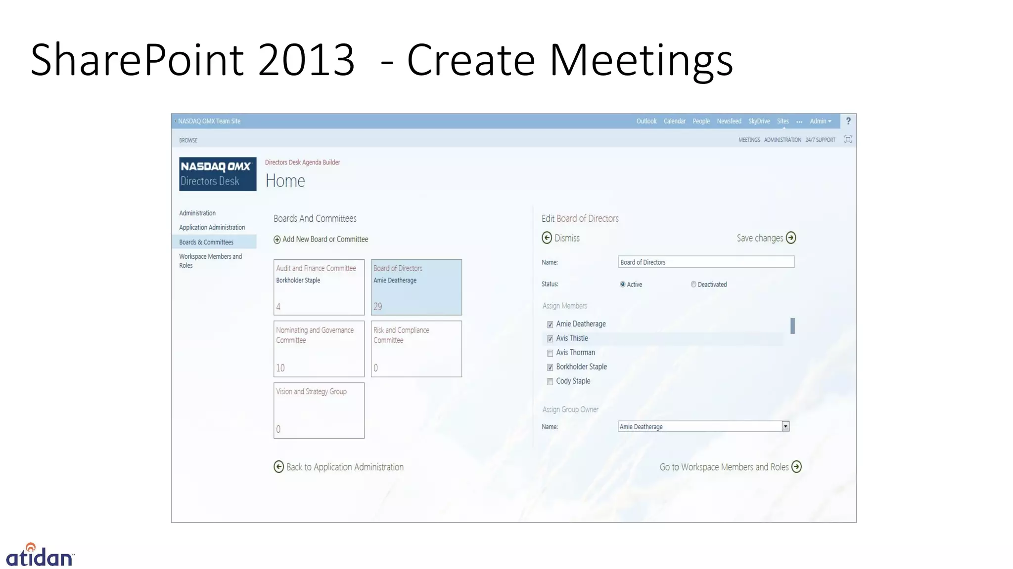 SharePoint 2013 - Create Meetings
 