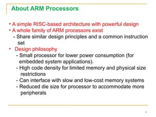 Comprehensive Introduction to ARM Processors and Embedded Systems | PPTX