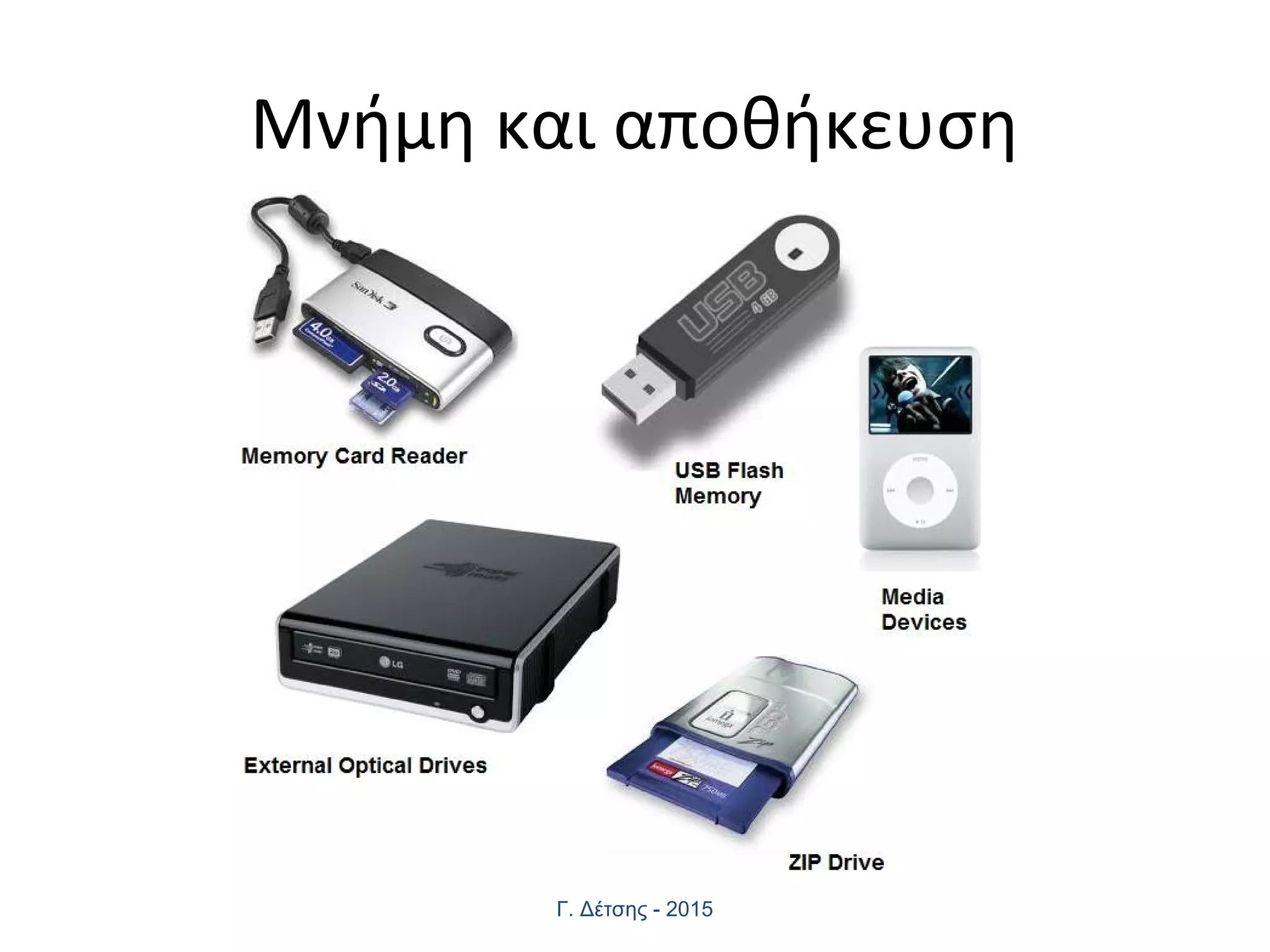 Μνήμη και αποθήκευση
Γ. Δέτσης - 2015
 