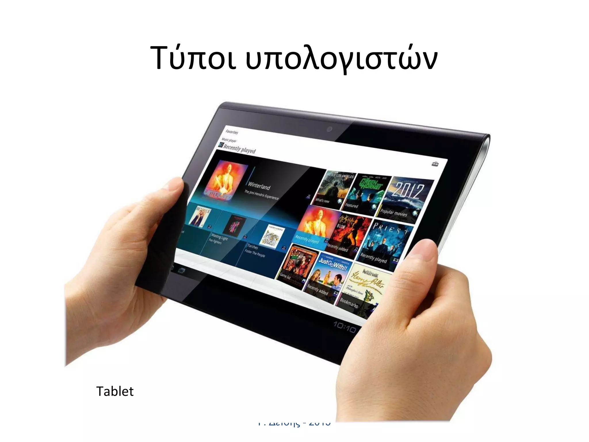 Τύποι υπολογιστών
Γ. Δέτσης - 2015
Tablet
 