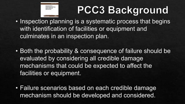 Pcc Risk Management Introduction asme pcc3 inspection planning using risk based methods | PPT