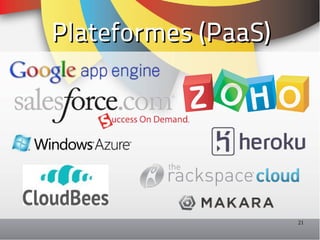 Plateformes (PaaS)




                     21
 