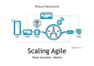 Scaling Agile
Grow structure - Martie
Nexus framework
 
