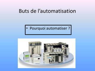 Buts de l’automatisation

   • Pourquoi automatiser ?
 