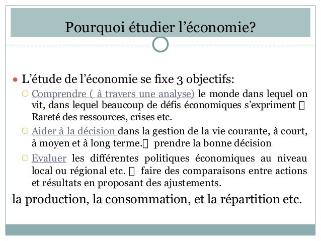 Introduction Aux Sciences Economiques Et à La Gestion Partie I - 