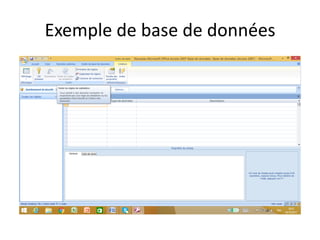 Exemple de base de données
 